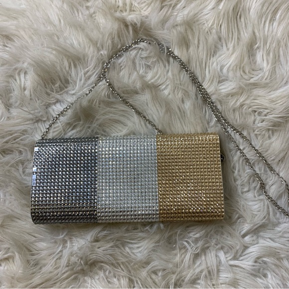 Aldo Rhinestone Glitter Clutch Crossbody - Picture 4 of 8